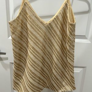 Blaque Label gold sequin spaghetti strap sequin top